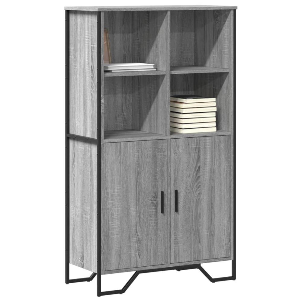 vidaXL Ντουλάπι Γκρι Sonoma 79,5x35,5x137,5 εκ. Επεξεργασμένο Ξύλο