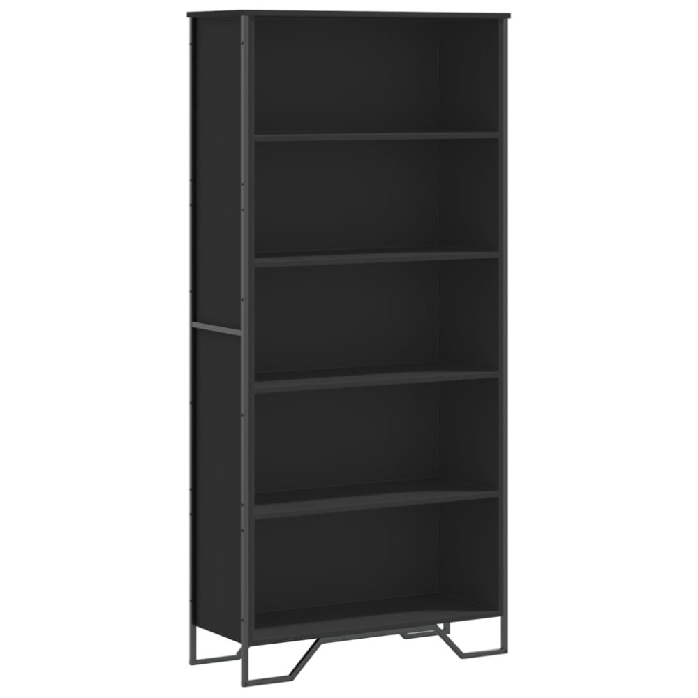 vidaXL Βιβλιοθήκη Μαύρη 80x31x169 εκ. από Επεξεργασμένο Ξύλο