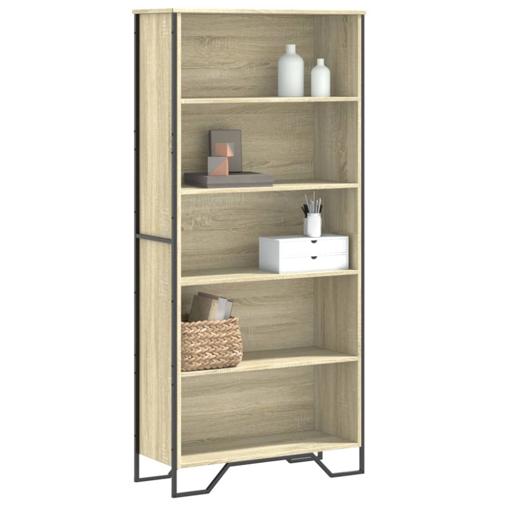 vidaXL Βιβλιοθήκη Χρώμα Sonoma Δρυς 80x31x169 εκ. Επεξεργασμένο Ξύλο