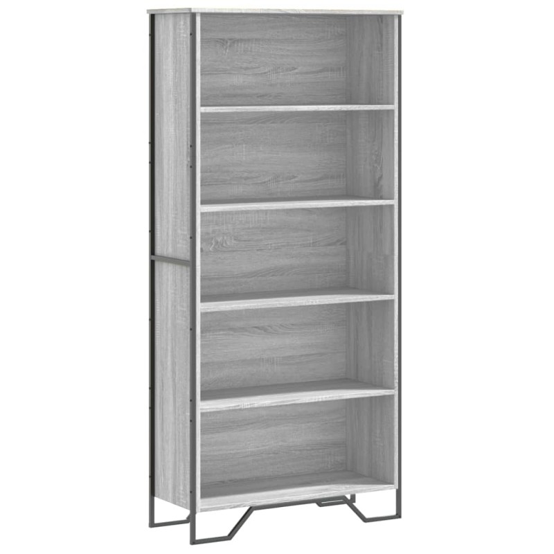 vidaXL Βιβλιοθήκη Γκρι Sonoma 80x31x169 εκ. από Επεξεργασμένο Ξύλο