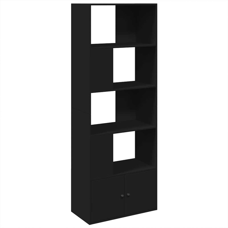 vidaXL Βιβλιοθήκη Μαύρη 70x36x189 εκ. από Επεξεργασμένο Ξύλο