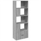 vidaXL Βιβλιοθήκη Γκρι Sonoma 70x36x189 εκ. από Επεξεργ. Ξύλο