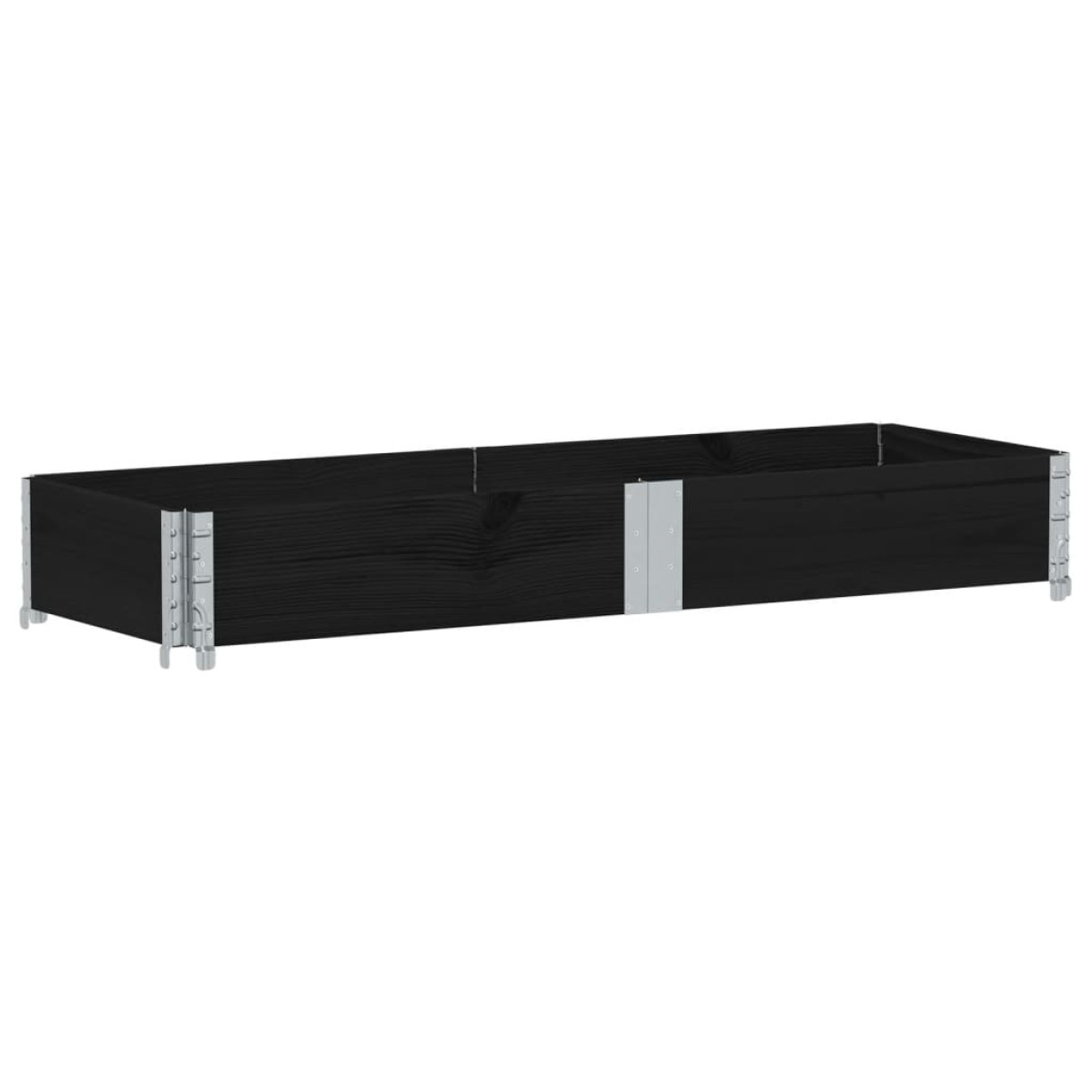 vidaXL Ζαρντινιέρα Κήπου Μαύρη 150x50 εκ. από Μασίφ Ξύλο Πεύκου