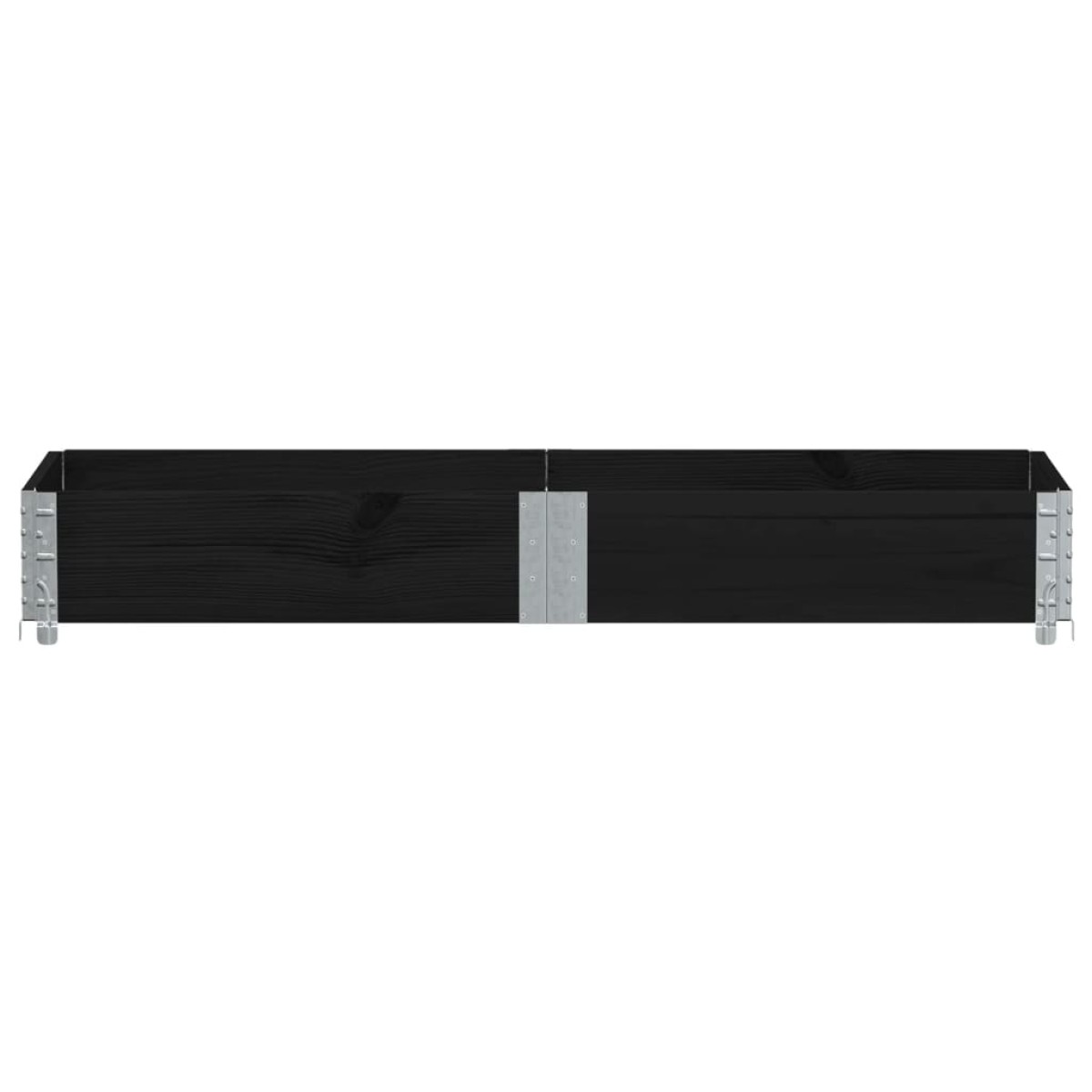 vidaXL Ζαρντινιέρα Κήπου Μαύρη 150x50 εκ. από Μασίφ Ξύλο Πεύκου