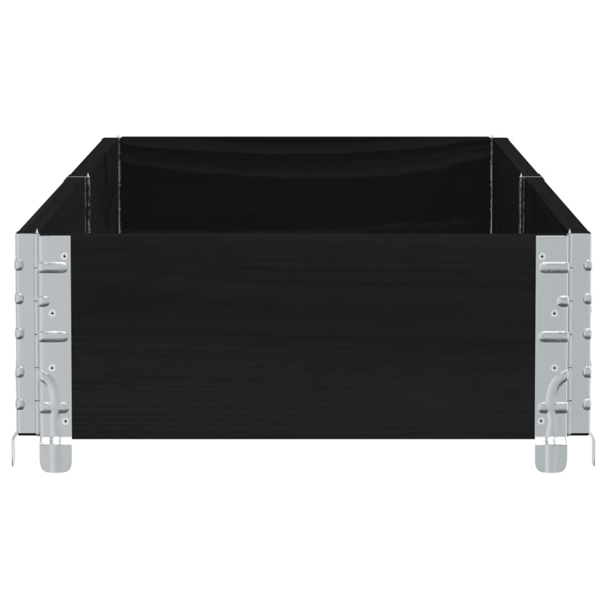 vidaXL Ζαρντινιέρα Κήπου Μαύρη 150x50 εκ. από Μασίφ Ξύλο Πεύκου