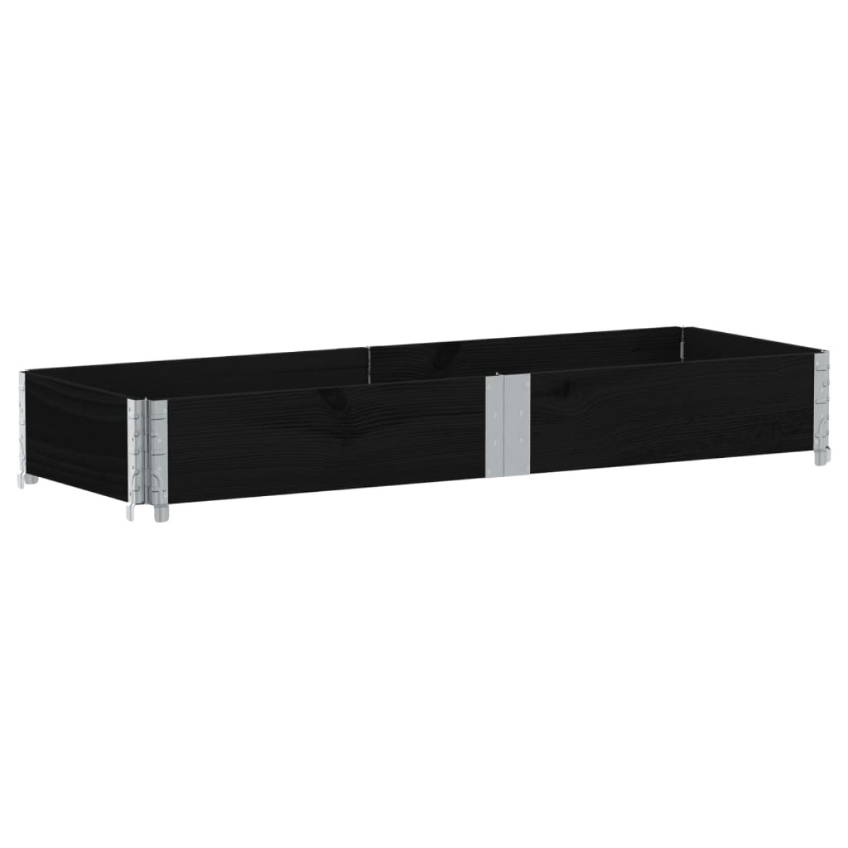 vidaXL Ζαρντινιέρα Κήπου Μαύρη 150x50 εκ. από Μασίφ Ξύλο Πεύκου