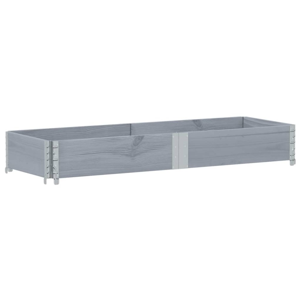 vidaXL Ζαρντινιέρα Κήπου Γκρι 150x50 εκ. από Μασίφ Ξύλο Πεύκου