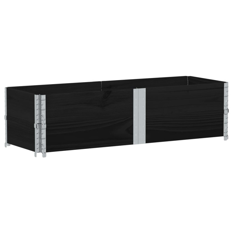 vidaXL Ζαρντινιέρα Κήπου Μαύρη 150x50 εκ. από Μασίφ Ξύλο Πεύκου