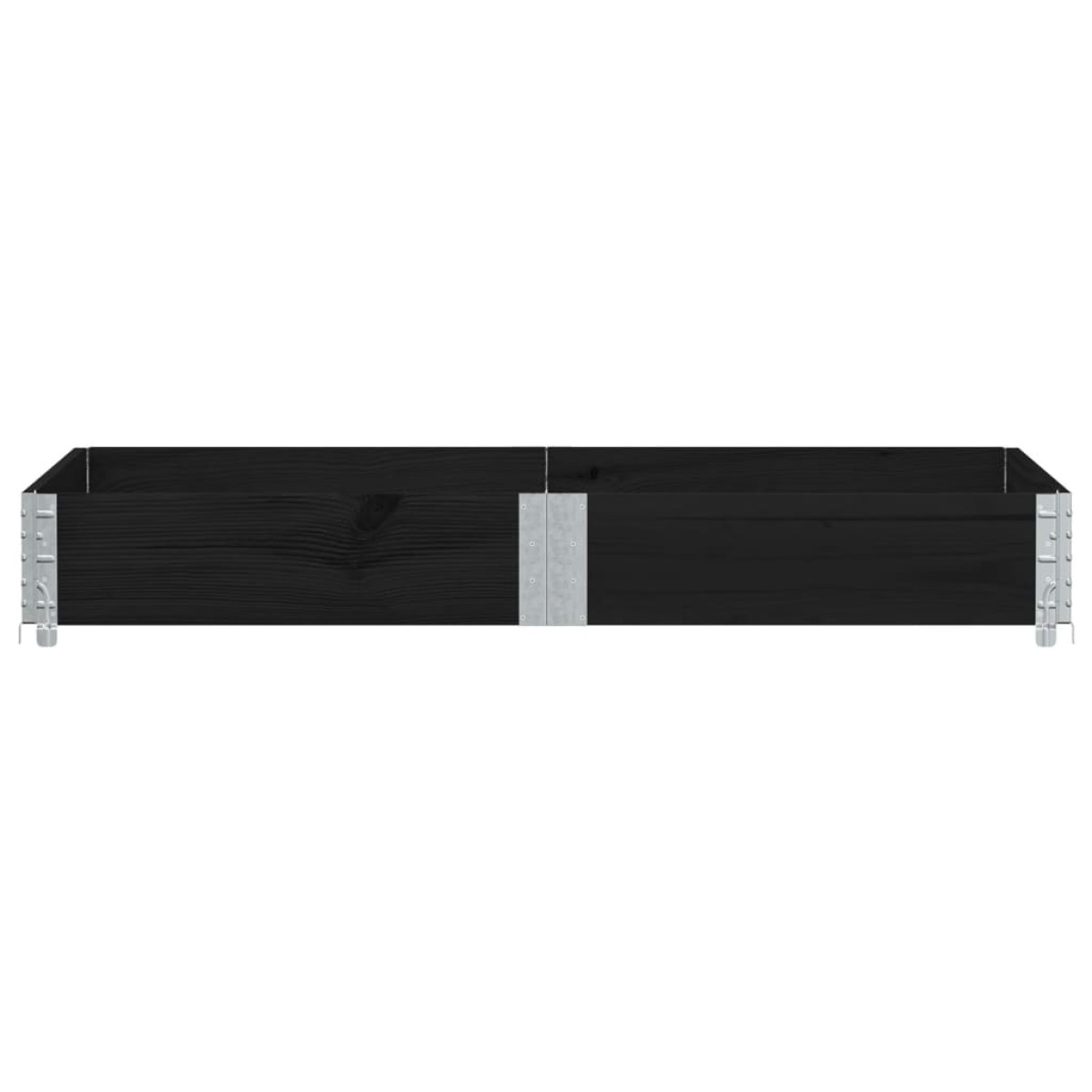 vidaXL Ζαρντινιέρα Κήπου Μαύρη 150x100 εκ. από Μασίφ Ξύλο Πεύκου