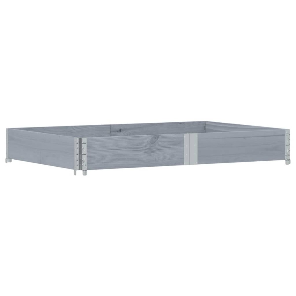 vidaXL Ζαρντινιέρα Κήπου Γκρι 150x100 εκ. από Μασίφ Ξύλο Πεύκου