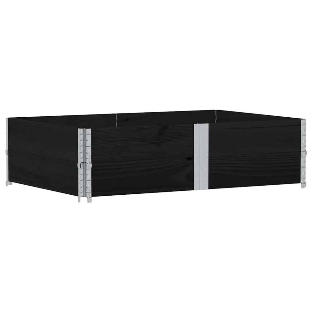 vidaXL Ζαρντινιέρα Κήπου Μαύρη 150x100 εκ. από Μασίφ Ξύλο Πεύκου