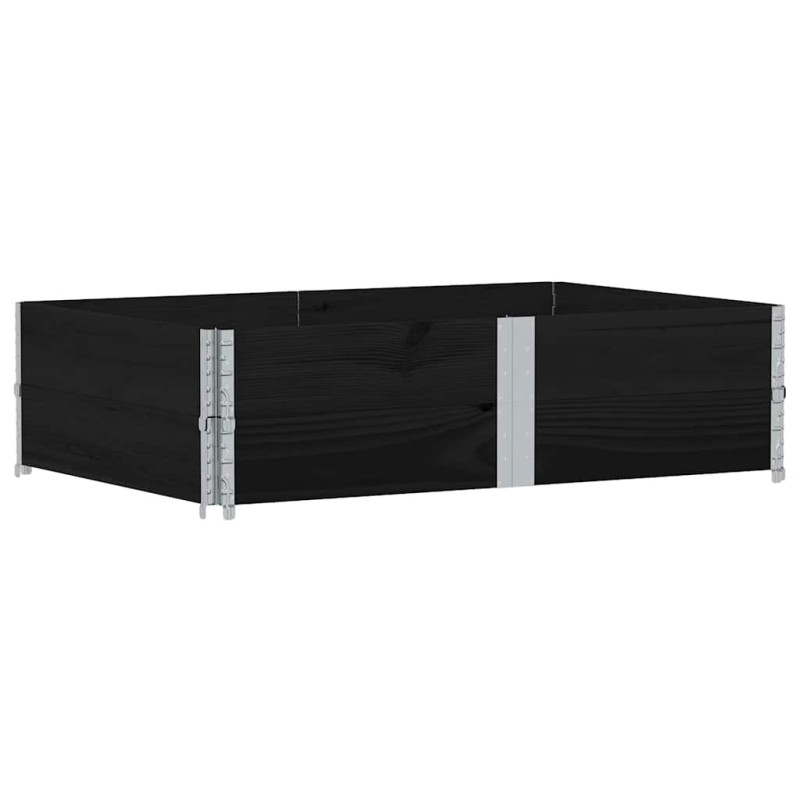 vidaXL Ζαρντινιέρα Κήπου Μαύρη 150x100 εκ. από Μασίφ Ξύλο Πεύκου