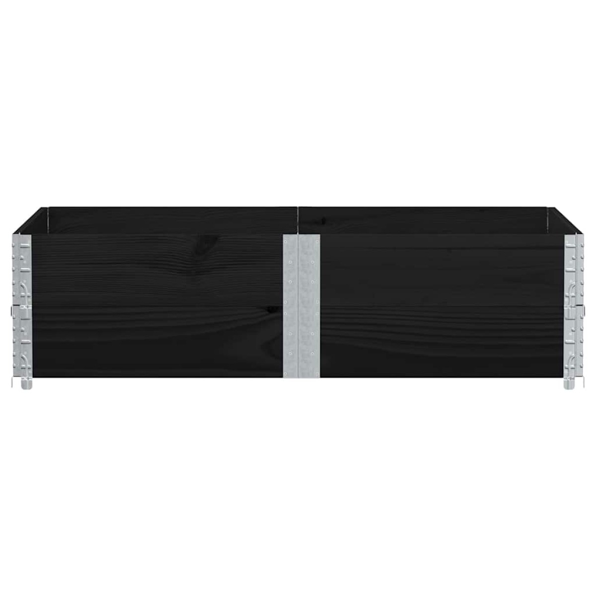 vidaXL Ζαρντινιέρα Κήπου Μαύρη 150x100 εκ. από Μασίφ Ξύλο Πεύκου