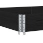 vidaXL Ζαρντινιέρα Κήπου Μαύρη 150x100 εκ. από Μασίφ Ξύλο Πεύκου