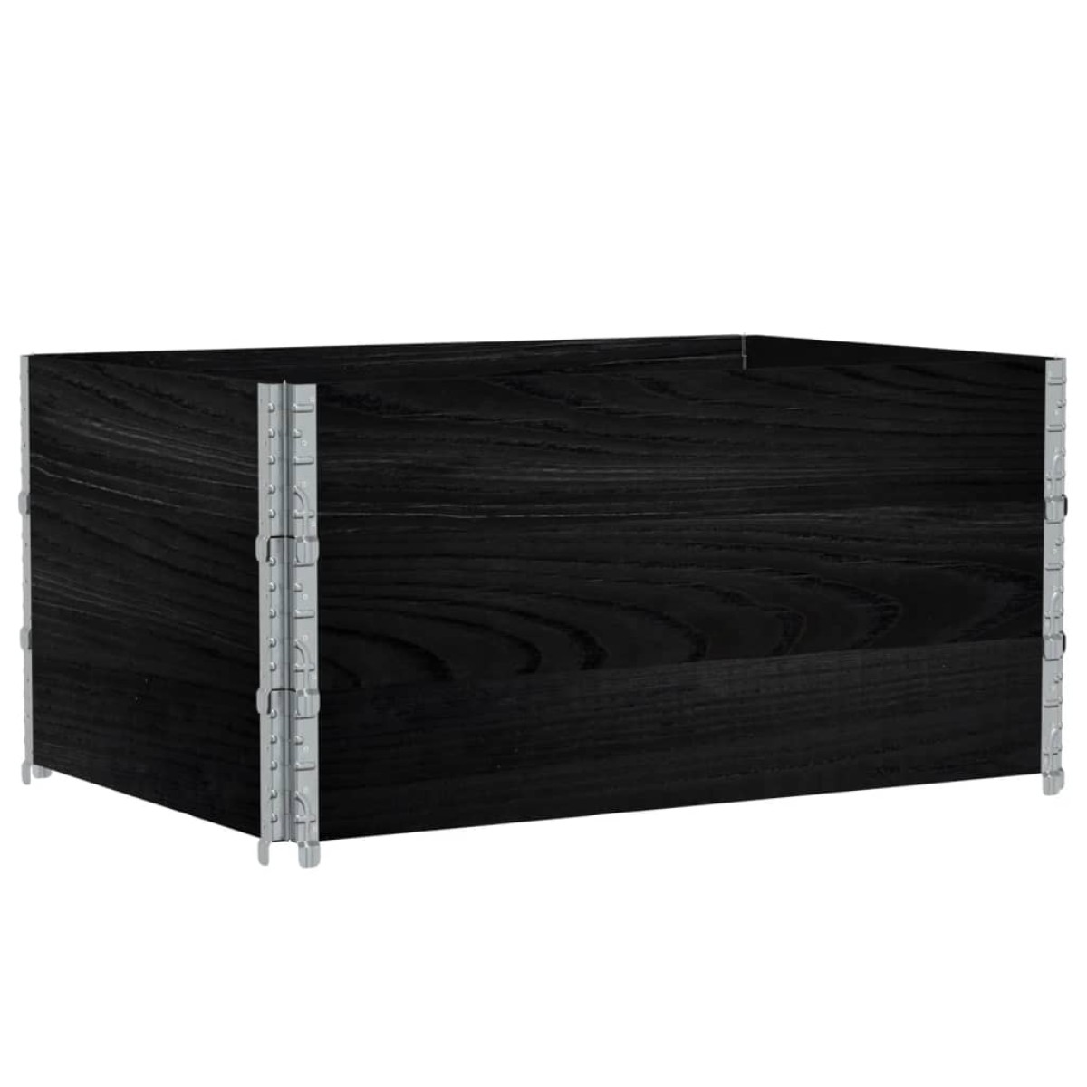 vidaXL Ζαρντινιέρα Κήπου Μαύρη 120 x 80 εκ. από Μασίφ Ξύλο Πεύκου