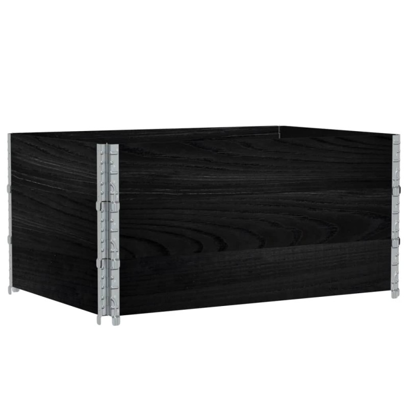 vidaXL Ζαρντινιέρα Κήπου Μαύρη 120 x 80 εκ. από Μασίφ Ξύλο Πεύκου
