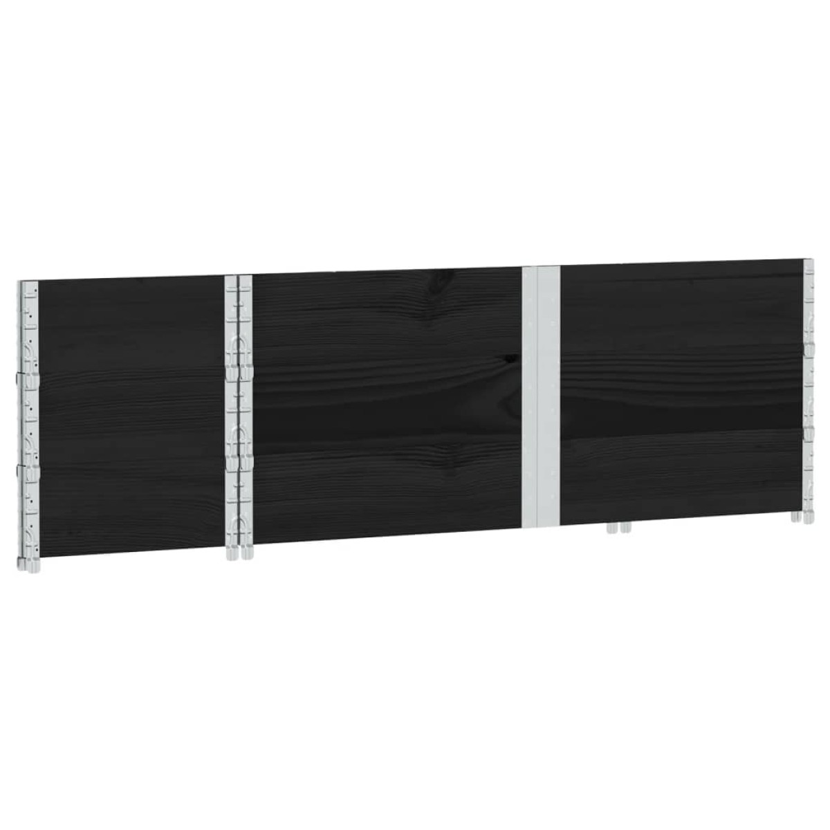 vidaXL Ζαρντινιέρα Κήπου Μαύρη 150x50 εκ. από Μασίφ Ξύλο Πεύκου