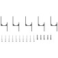 vidaXL Μηχανισμός Συρόμενης Μεσόπορτας Μαύρος 152,5 εκ. Ατσάλινος