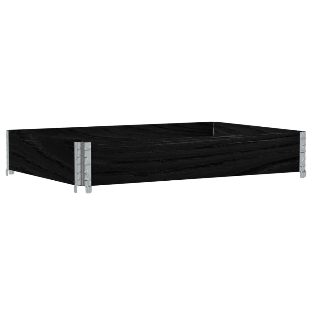 vidaXL Ζαρντινιέρα Κήπου Μαύρη 120 x 80 εκ. από Μασίφ Ξύλο Πεύκου
