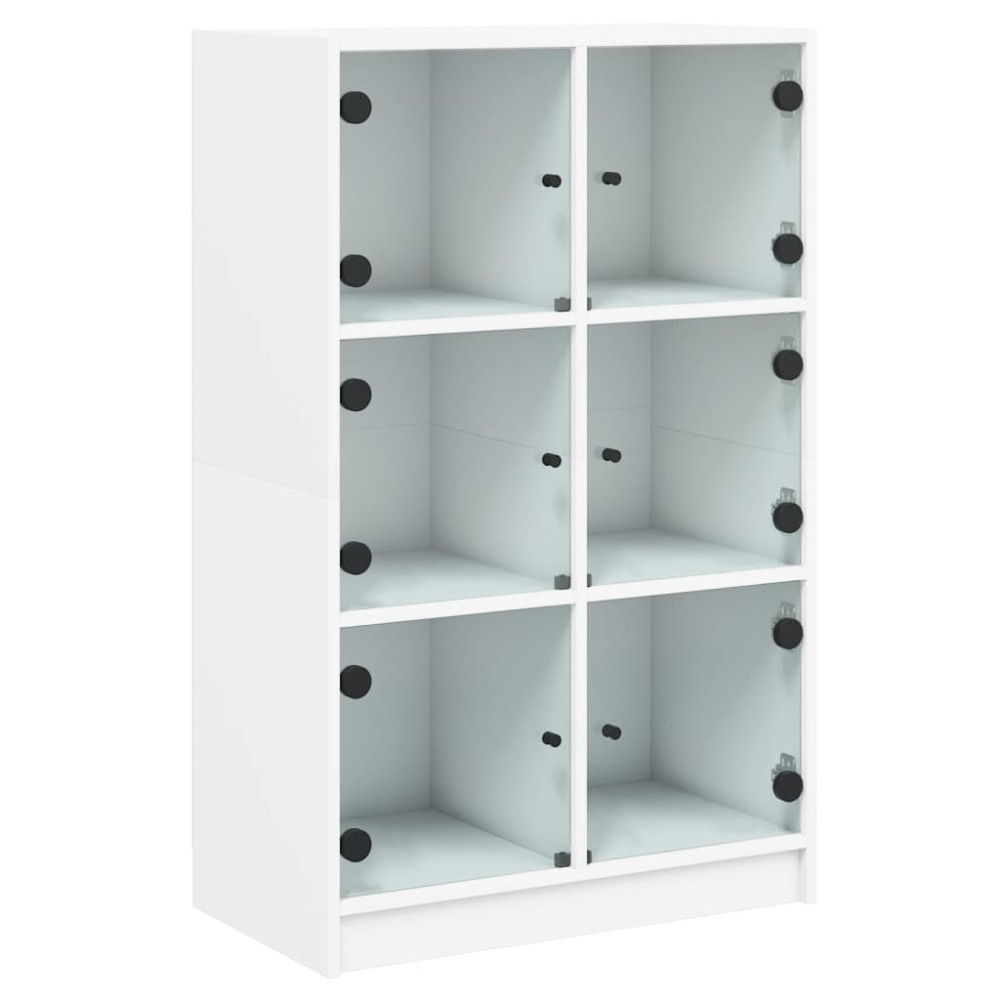 vidaXL Ντουλάπι με Πόρτες Λευκό 68x37x109 εκ. από Επεξεργασμένο Ξύλο