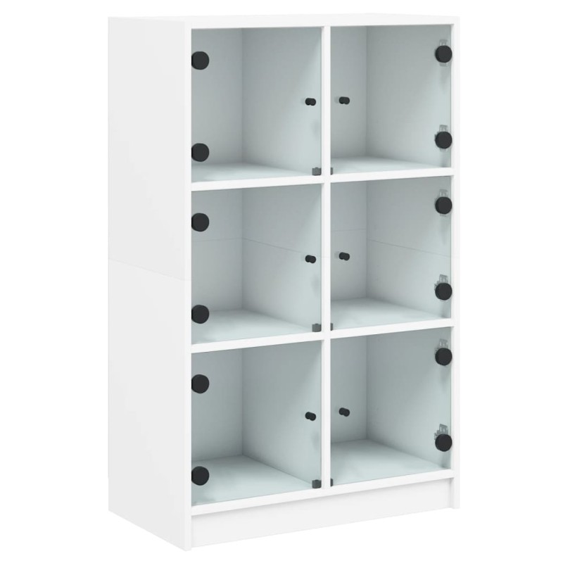 vidaXL Ντουλάπι με Πόρτες Λευκό 68x37x109 εκ. από Επεξεργασμένο Ξύλο