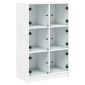 vidaXL Ντουλάπι με Πόρτες Λευκό 68x37x109 εκ. από Επεξεργασμένο Ξύλο