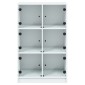 vidaXL Ντουλάπι με Πόρτες Λευκό 68x37x109 εκ. από Επεξεργασμένο Ξύλο