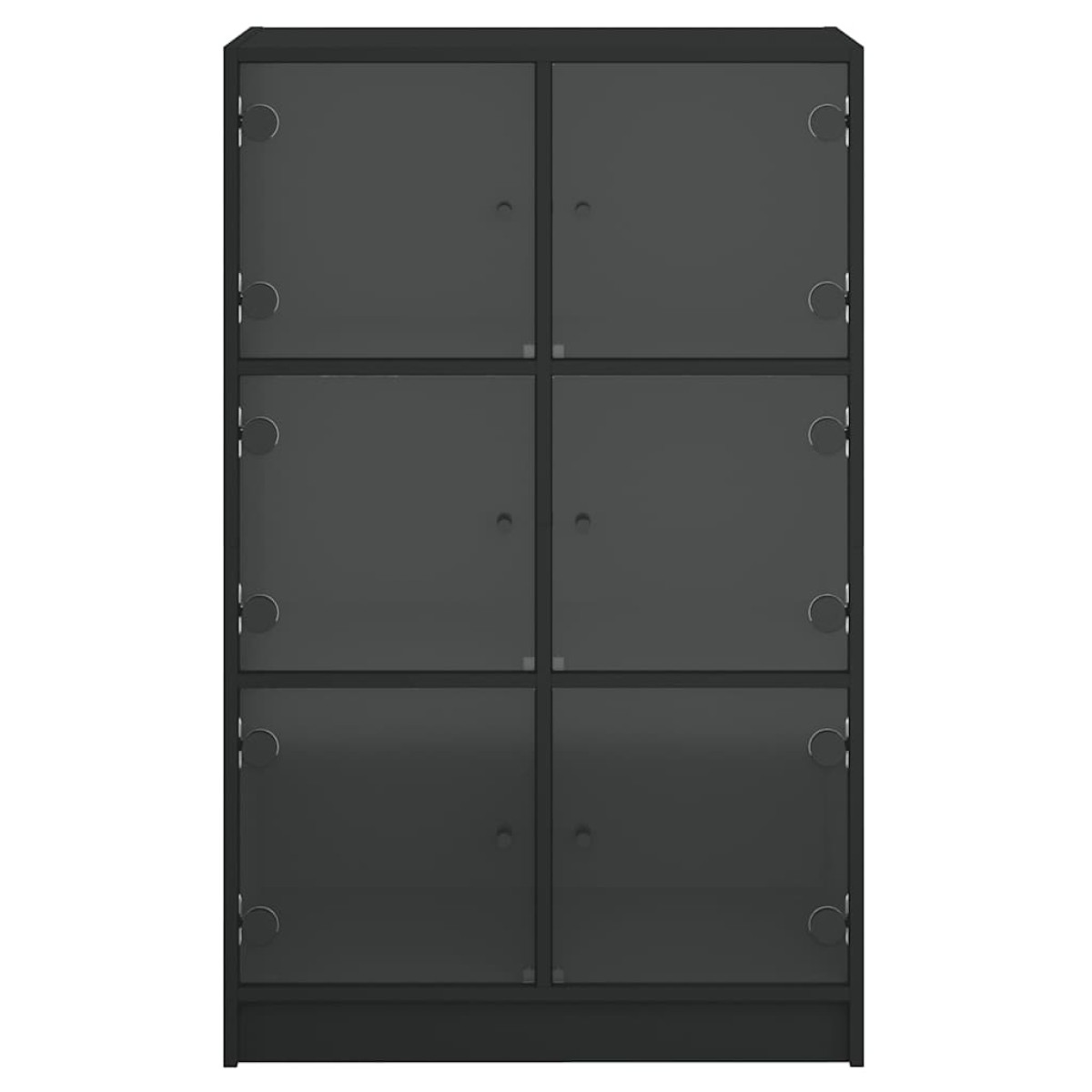 vidaXL Ντουλάπι με Πόρτες Μαύρο 68x37x109 εκ. από Επεξεργασμένο Ξύλο