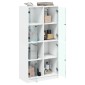 vidaXL Ντουλάπι με Πόρτες Λευκό 68x37x142 εκ. από Επεξεργασμένο Ξύλο
