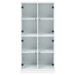 vidaXL Ντουλάπι με Πόρτες Λευκό 68x37x142 εκ. από Επεξεργασμένο Ξύλο