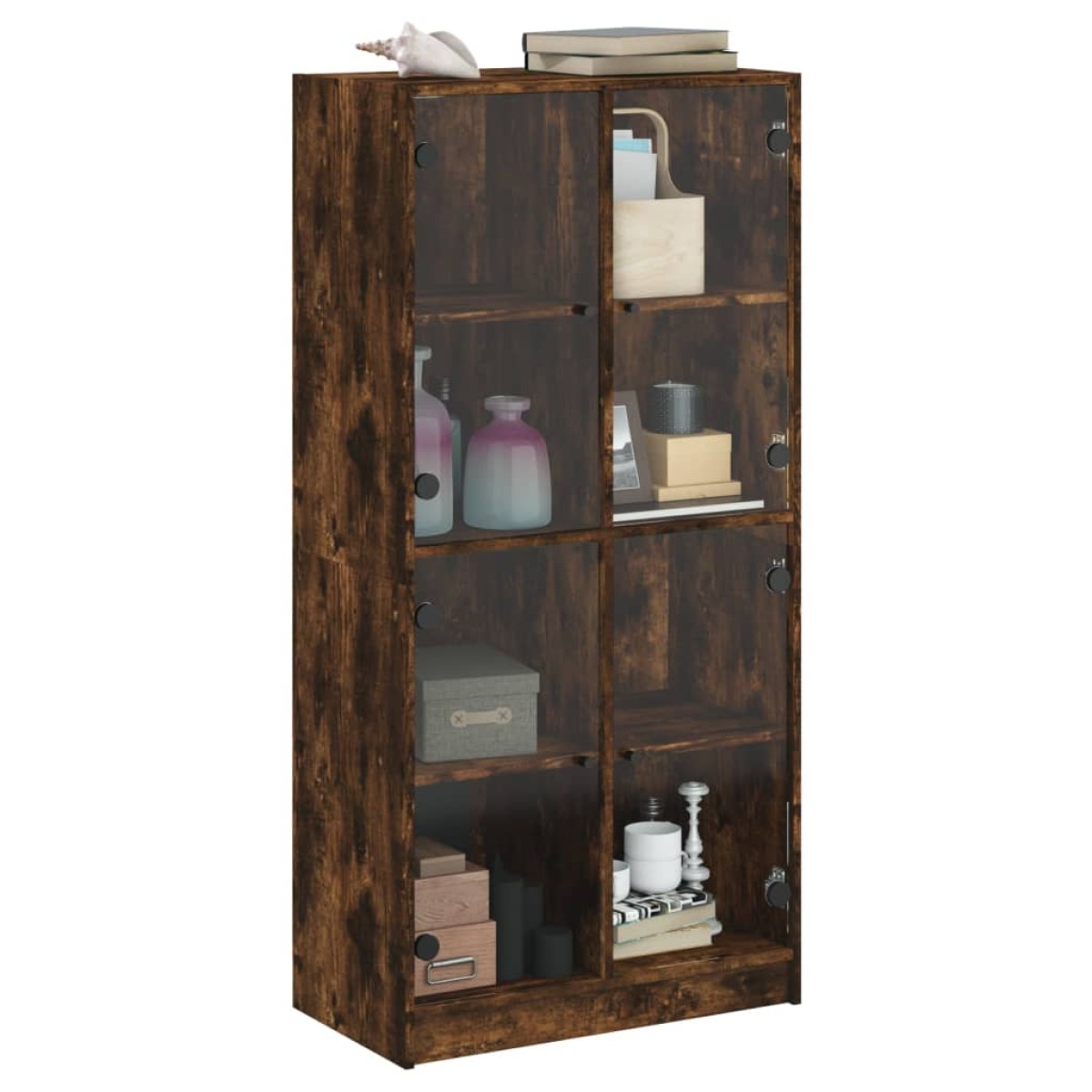 vidaXL Ντουλάπα με Πόρτες Καπν. Δρυς 68x37x142 εκ. Επεξεργασμένο Ξύλο