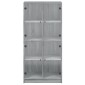 vidaXL Ντουλάπα με Πόρτες 68x37x142 εκ. Επεξεργασμένο Ξύλο