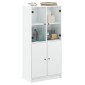vidaXL Ντουλάπι με Πόρτες Λευκό 68x37x142 εκ. από Επεξεργασμένο Ξύλο