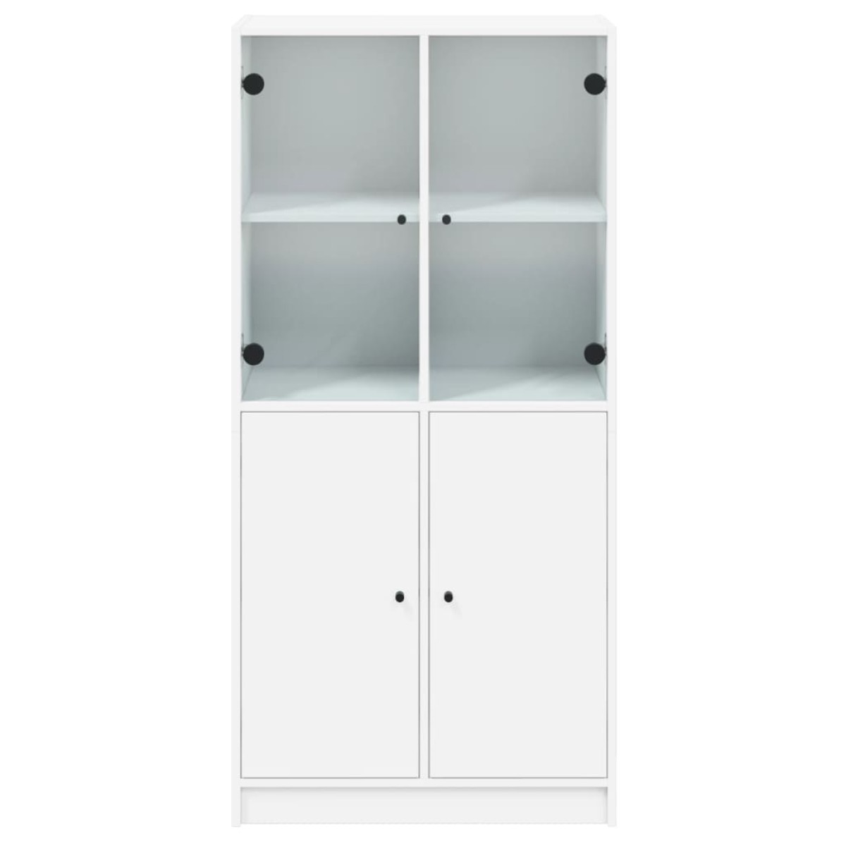 vidaXL Ντουλάπι με Πόρτες Λευκό 68x37x142 εκ. από Επεξεργασμένο Ξύλο