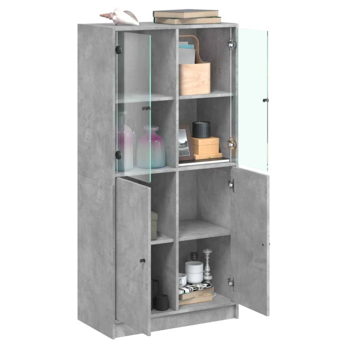 vidaXL Ντουλάπα με Πόρτες 68x37x142 εκ. Επεξεργασμένο Ξύλο