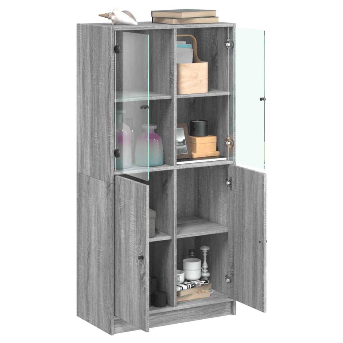 vidaXL Ντουλάπα με Πόρτες 68x37x142 εκ. Επεξεργασμένο Ξύλο