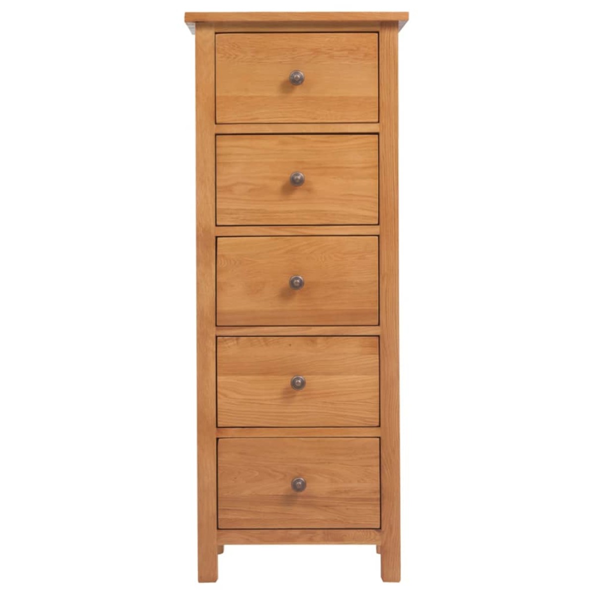 vidaXL Συρταριέρα Ψηλή 45 x 32 x 110 εκ. από Μασίφ Ξύλο Δρυός
