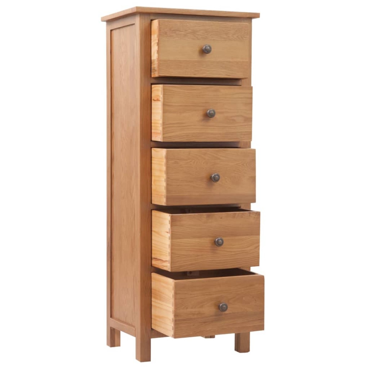 vidaXL Συρταριέρα Ψηλή 45 x 32 x 110 εκ. από Μασίφ Ξύλο Δρυός