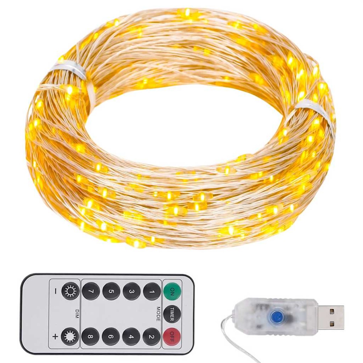 vidaXL Φωτάκια με 300 LED Θερμό Λευκό 30 μ.
