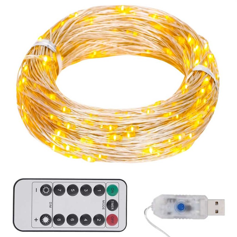 vidaXL Φωτάκια με 300 LED Θερμό Λευκό 30 μ.