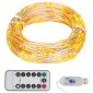 vidaXL Φωτάκια με 300 LED Θερμό Λευκό 30 μ.