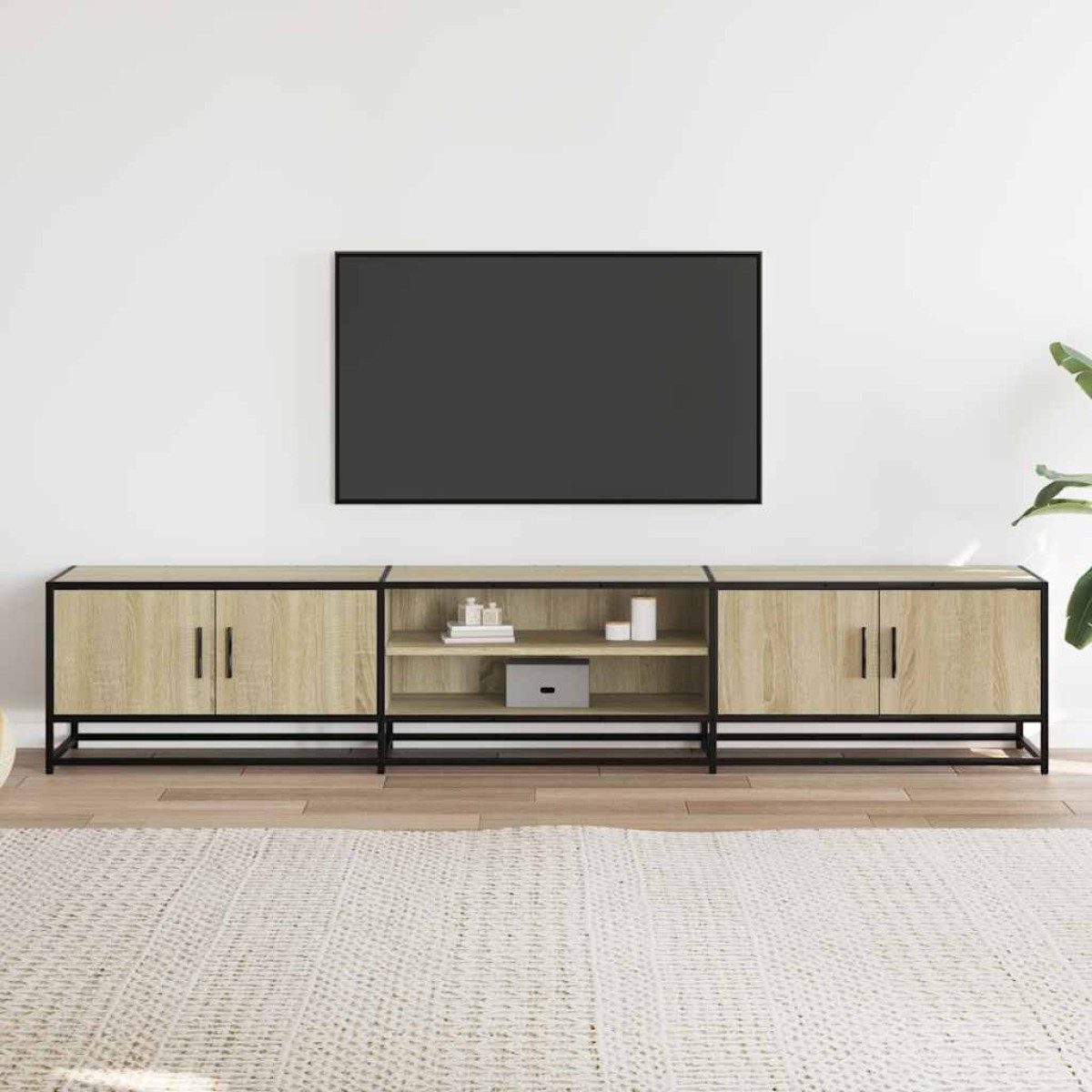 vidaXL Έπιπλο Τηλεόρασης Sonoma Δρυς 210x35x41 εκ. Επεξ. Ξύλο