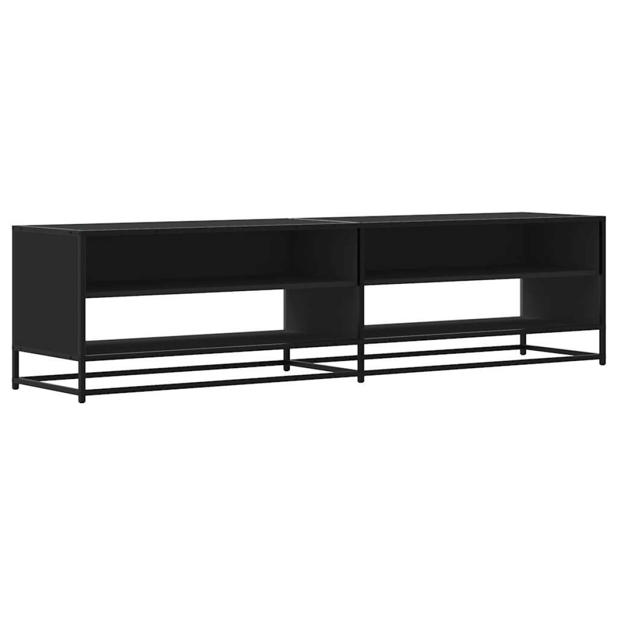 ντουλάπι τηλεόρασης vidaXL Μαύρο 180,5x40x46 cm Ξύλινη κατασκευή