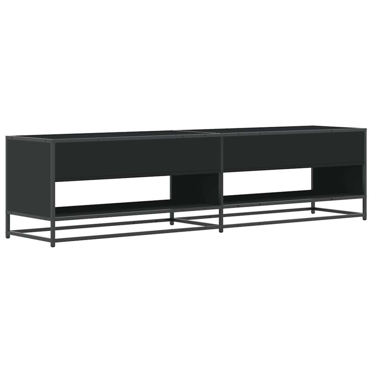 ντουλάπι τηλεόρασης vidaXL Μαύρο 180,5x40x46 cm Ξύλινη κατασκευή