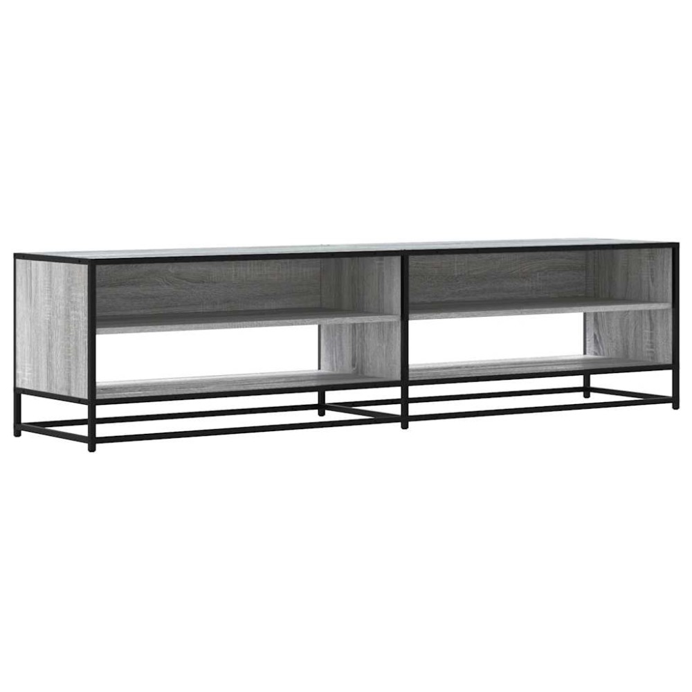 ντουλάπι τηλεόρασης vidaXL Γκρι Sonoma 180,5x40x46 cm Ξύλινη κατασκευή