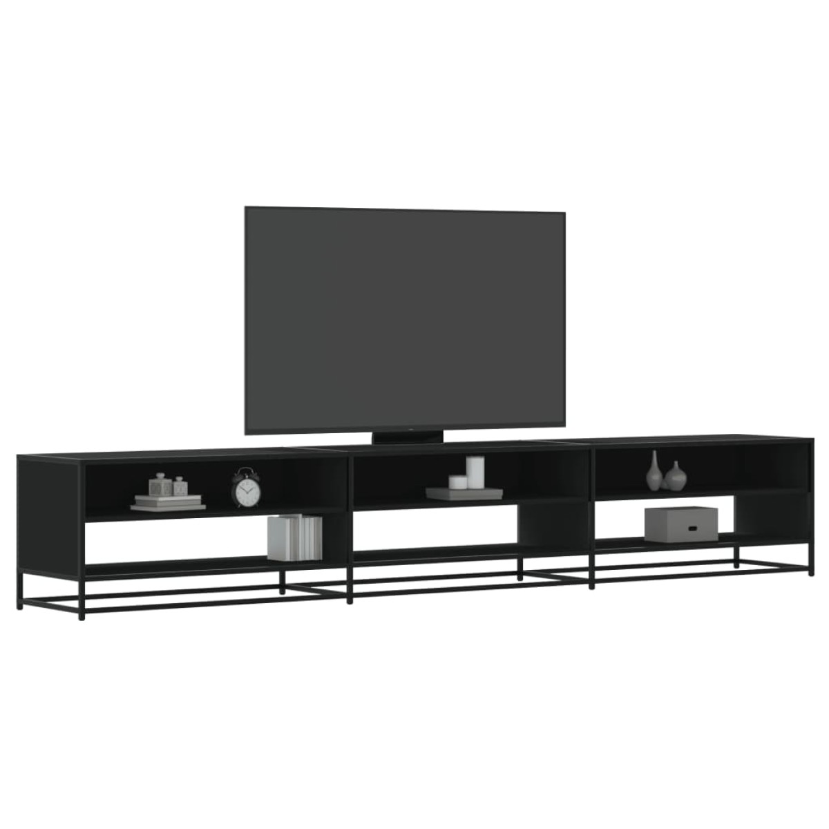 ντουλάπι τηλεόρασης vidaXL Μαύρο 270x40x46 cm Κατασκευασμένο ξύλο