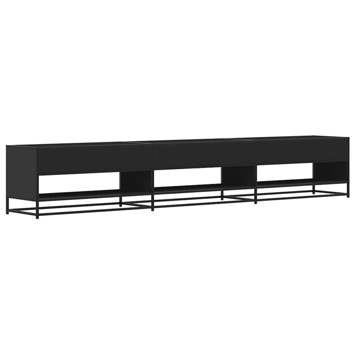 ντουλάπι τηλεόρασης vidaXL Μαύρο 270x40x46 cm Κατασκευασμένο ξύλο