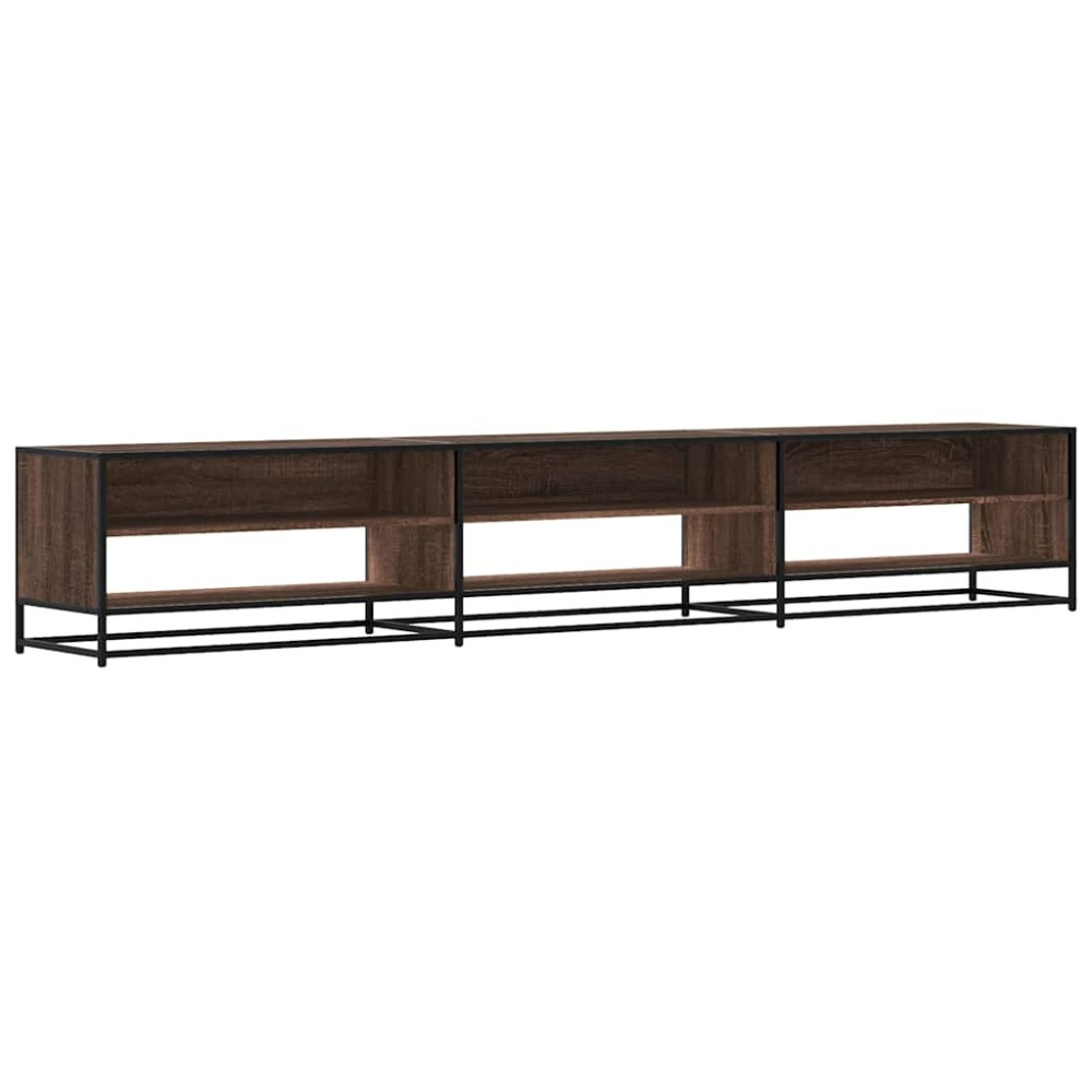 vidaXL Ντουλάπι τηλεόρασης καφέ δρυς 270x40x46 cm Κατασκευασμένο ξύλο