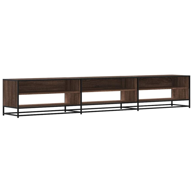 vidaXL Ντουλάπι τηλεόρασης καφέ δρυς 270x40x46 cm Κατασκευασμένο ξύλο