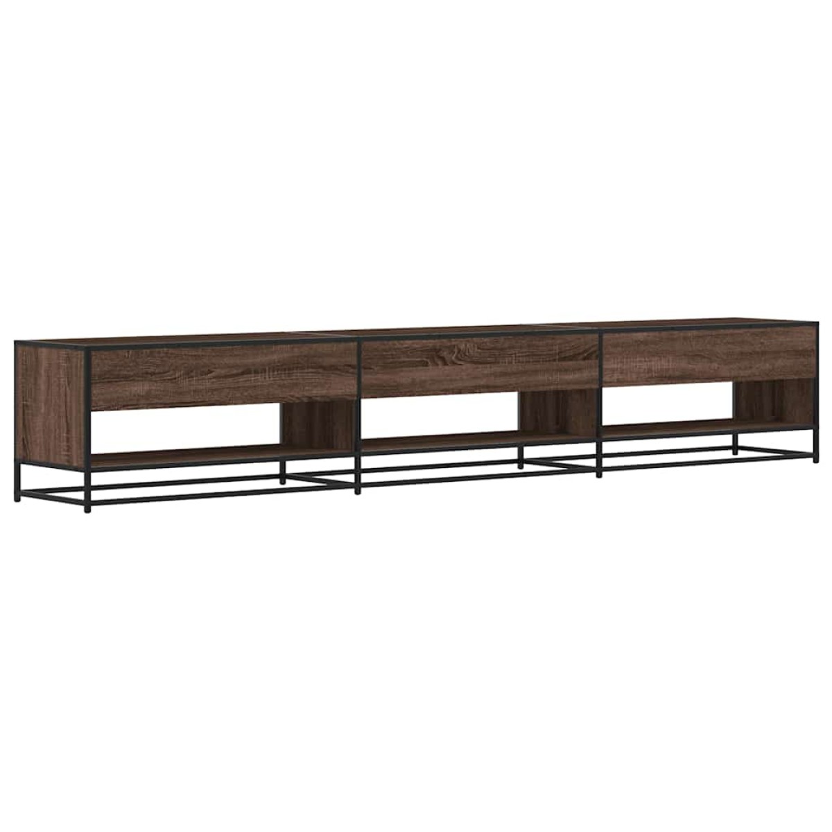 vidaXL Ντουλάπι τηλεόρασης καφέ δρυς 270x40x46 cm Κατασκευασμένο ξύλο